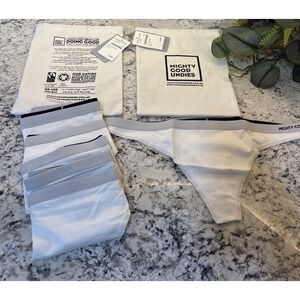 Mighty Good Undies Thong Women's White‎ Cotton Panties Pack of 6 Sz 16 Nordstrom